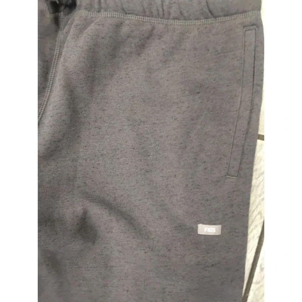 FIGS Men 2XL Charcoal Gray Fleece Jogger Sweatpants Drawstring Scrub Pants XXL